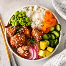 Teriyaki Chicken Poke Bowls Recipe Page