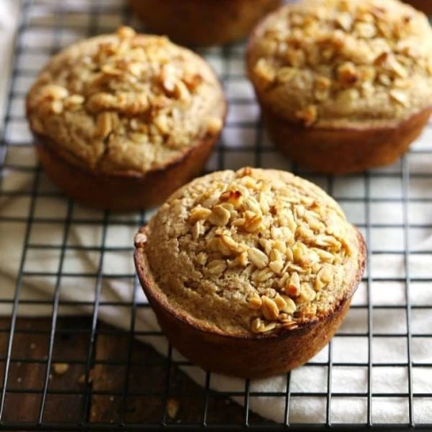 Caramelized Banana Oat Muffins Image