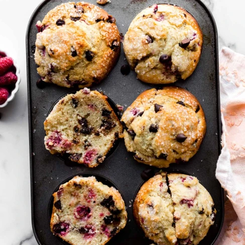 Jumbo Raspberry Chocolate Chip Muffins Image