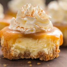 Mini Cheesecakes with Caramel Sauce Recipe Page