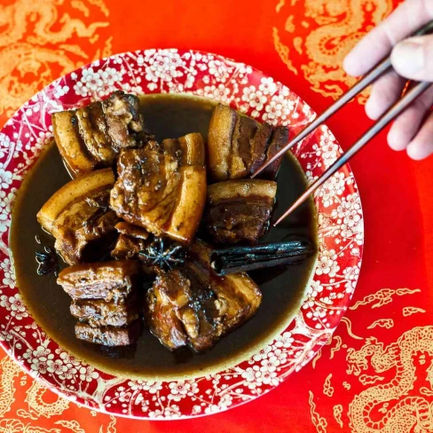 Shanghainese Sticky Red-Cooked Pork Belly Recipe Image