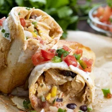 Air Fryer Southwest Chicken Burritos Recipe Page