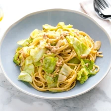 Miso Butter Pasta with Tuna and Cabbage Recipe Page