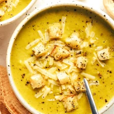 Lightened-Up Broccoli Cheese Soup Recipe Page