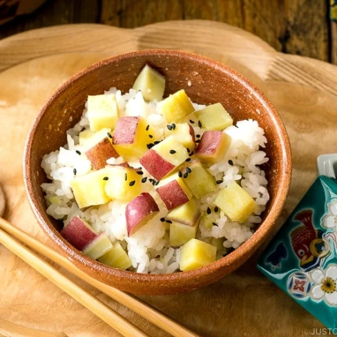 Japanese Sweet Potato Rice (Satsumaimo Gohan) Image