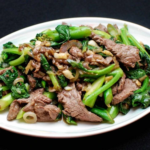 Stir-Fried Beef With Chinese Broccoli Recipe Image