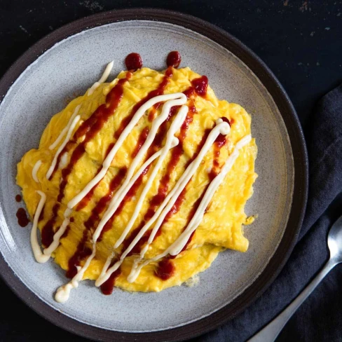 Chicken Omurice (Japanese Chicken Fried Rice Omelette With Ketchup) Image