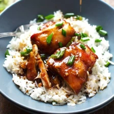 Sticky Bourbon Chicken With Rice Recipe Page