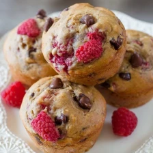 Raspberry Chocolate Chip Banana Muffins Recipe Page