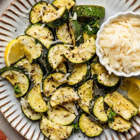 Favorite Zucchini Recipes: Roasted Lemon Garlic Zucchini Image