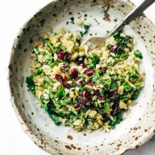 Garlic Kale and Brown Rice Salad with Zippy Lemon Dressing Recipe Page