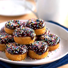 Chocolate Glazed Baked Mini Donuts Recipe Page