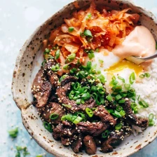 Korean BBQ Yum Yum Rice Bowls Recipe Page