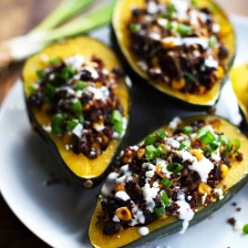 Mexican Roasted Corn and Quinoa Stuffed Squash Recipe Page