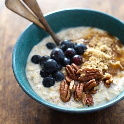 Flax And Blueberry Vanilla Overnight Oats Image