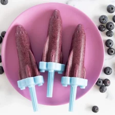 Blueberry Popsicles (with Yogurt and Spinach) Recipe Page