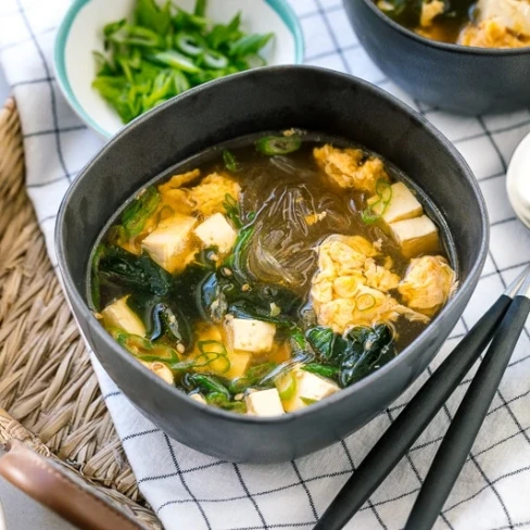 Japanese Glass Noodle Soup (Harusame Soup) Image