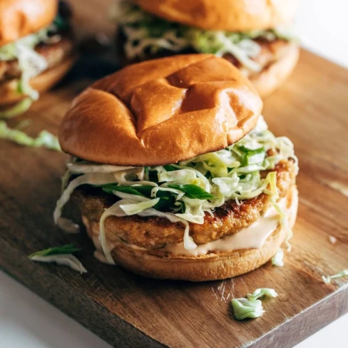 Chicken Teriyaki Burgers with Sesame Slaw Image