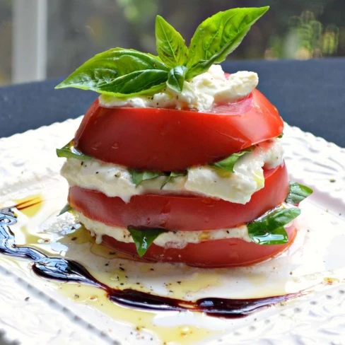 Stacked Tomato And Burrata Salad Image