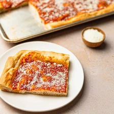 Homemade Philadelphia Tomato Pie-Style Pizza Recipe Recipe Page