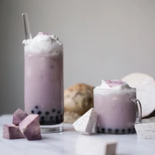 Taro Milk Tea w/ Tapioca Pearls (Boba) Recipe Page