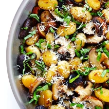 Toasted Gnocchi with Mushrooms, Basil and Parmesan Recipe Page