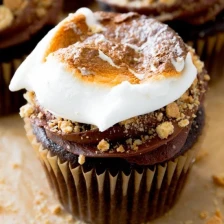 Marshmallow-Filled S&#039;mores Cupcakes Recipe Page