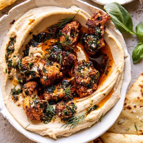 Crispy Roasted Cauliflower Hummus Image