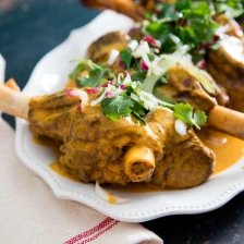 Tender Braised Lamb Shanks With Bitter Herb Salad Recipe Recipe Page