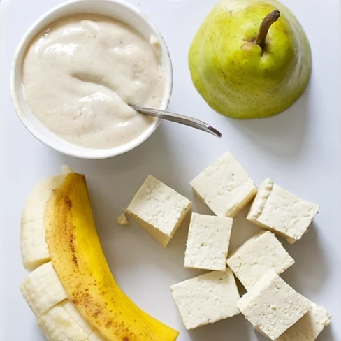 Banana, Tofu + Pear Baby Food Puree Image