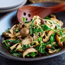 Warm Mushroom Salad with Sesame Dressing Recipe Page