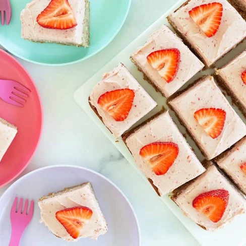 Fresh Strawberry Sheet Cake Image