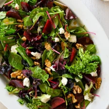 Roasted Beet Salad with Walnuts, Goat Cheese &amp; Honey-Dijon Vinaigrette Recipe Page