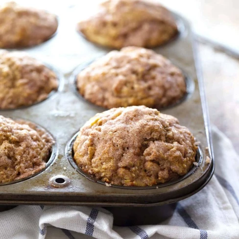 Healthy Cinnamon Sugar Apple Muffins Image