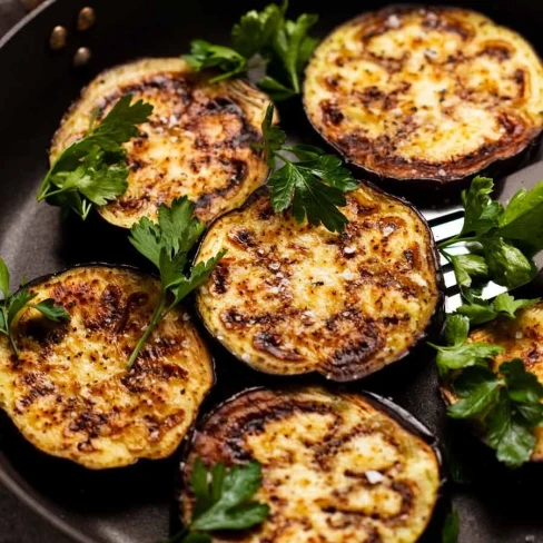 Almost no-oil Pan Fried Eggplant Image