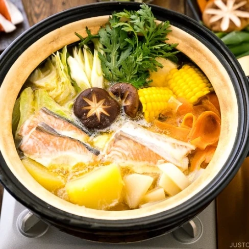 Hokkaido Salmon Hot Pot (Ishikari Nabe) Image