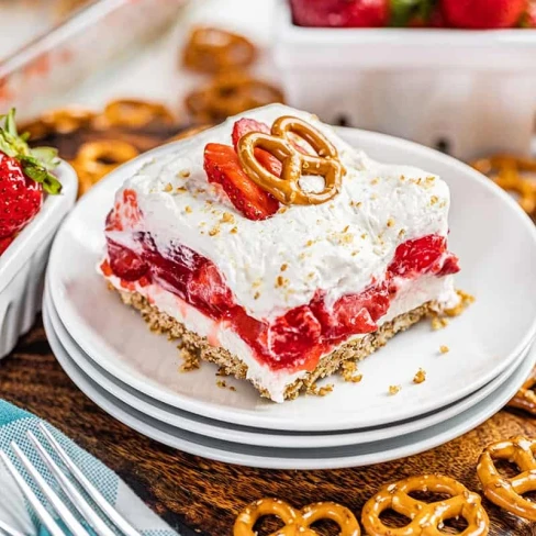 Grandmas Strawberry Pretzel Salad Image