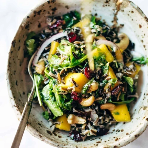 Thanksgiving Salad with Wild Rice and Lemon Dressing Image