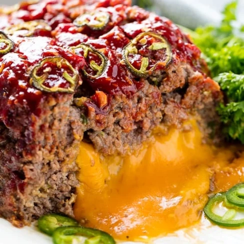 Jalapeño Cheddar Stuffed Meatloaf Image