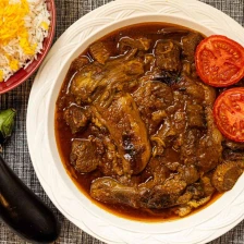 Khoresh-é-Bādemjan (Persian Meat and Eggplant Stew) 
 Recipe Page