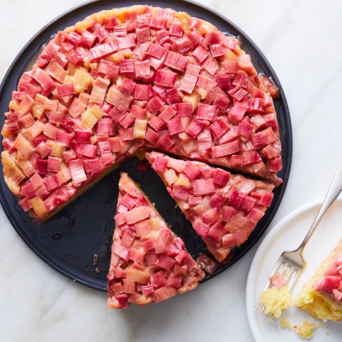 Rhubarb Upside-Down Cake Image