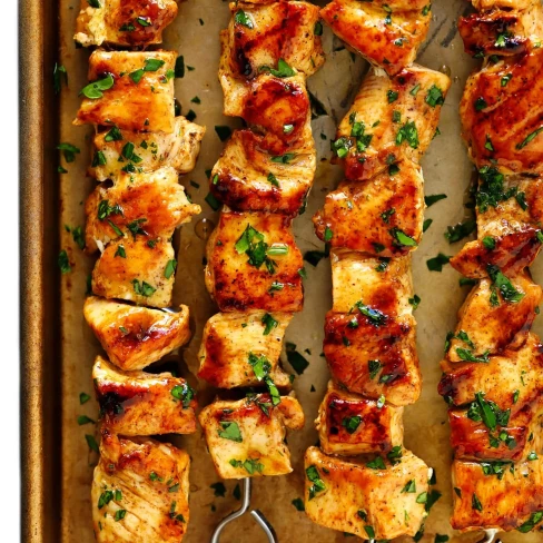 The Juiciest Grilled Chicken Kabobs Image