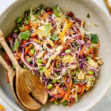 Asian Cabbage Salad with 3-ingredient Miso Dressing Recipe Page