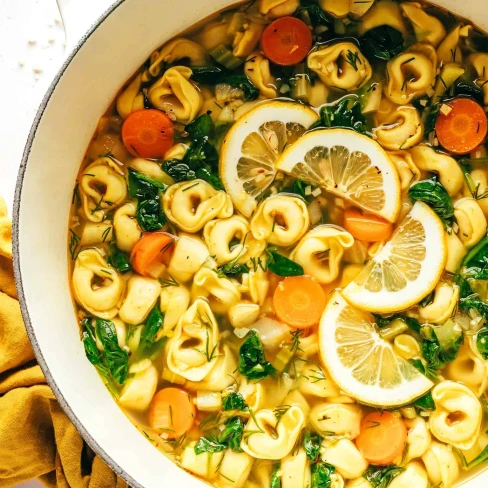 Lemony Tortellini Soup Image