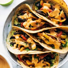 Vegan Sheet Pan Fajitas With Chipotle Queso Recipe Page