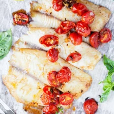 WALLEYE WITH BALSAMIC ROASTED CHERRY TOMATOES Recipe Page