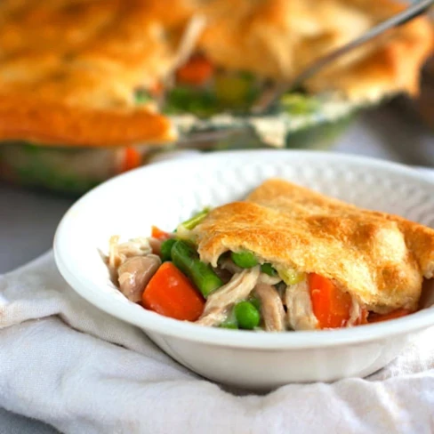 Garlic Chicken And Vegetable Pot Pie Image