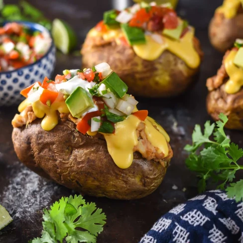 Nacho-Style Baked Potatoes Recipe Image