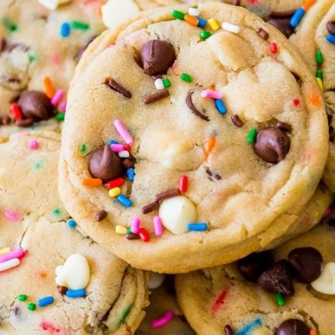 Cake Batter Chocolate Chip Cookies Image