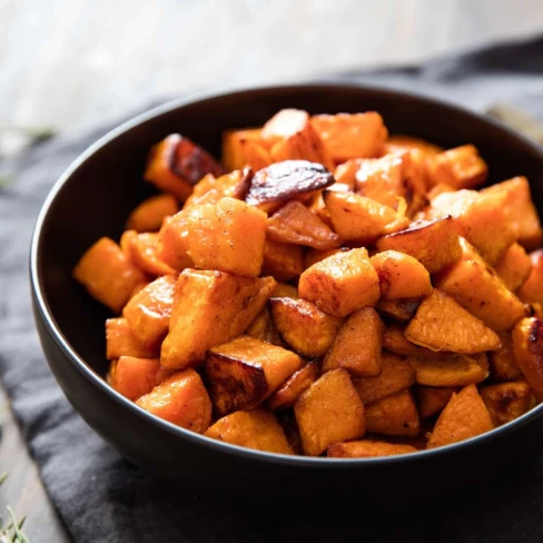 Brown Butter Rosemary Roasted Sweet Potatoes Recipe Image